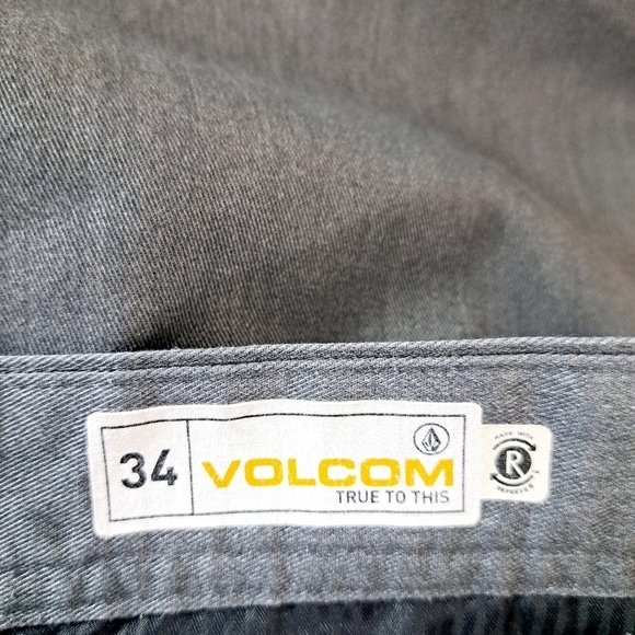 Volcom Frickin Chino Shorts In Charcoal Heather 34 - Picture 4 of 7